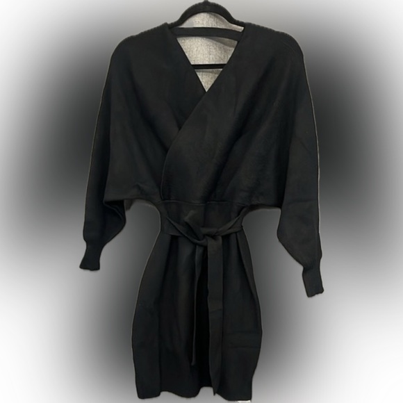 Zonsaoja | Women's Sweater Dress V Neck Long Sleeve Backless - Picture 13 of 15